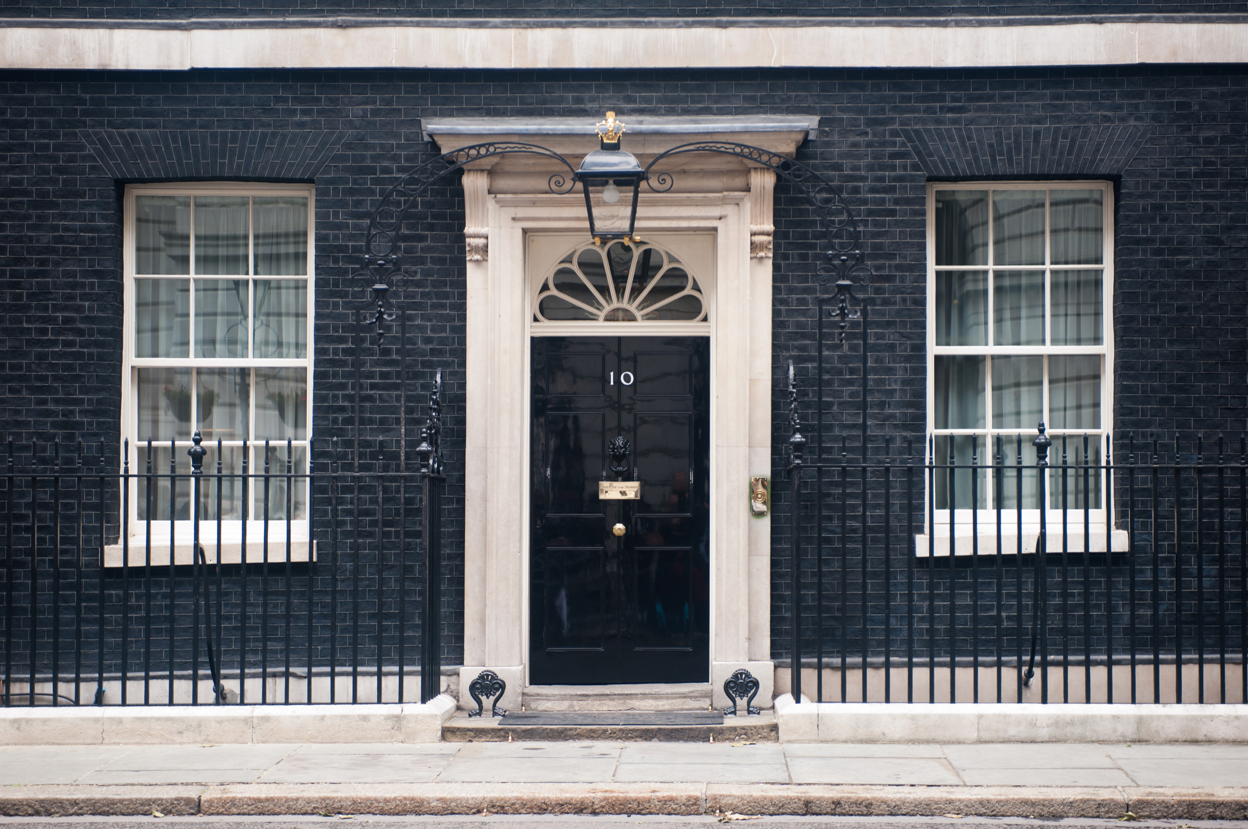 the door of 10 Downing Street